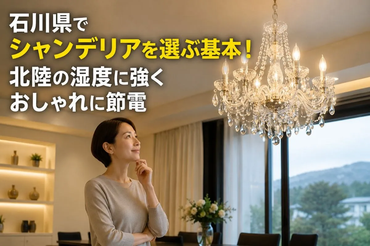 石川県でシャンデリアを選ぶ基本！北陸の湿度に強くおしゃれに節電