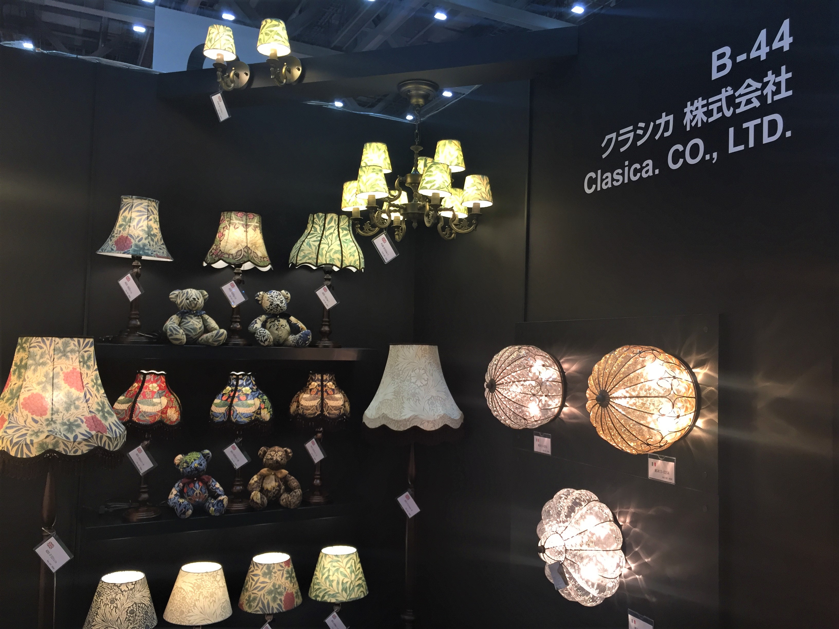 インテリアライフスタイル展　東京ビッグサイト　輸入照明　クラシカ株式会社　2018年11月　